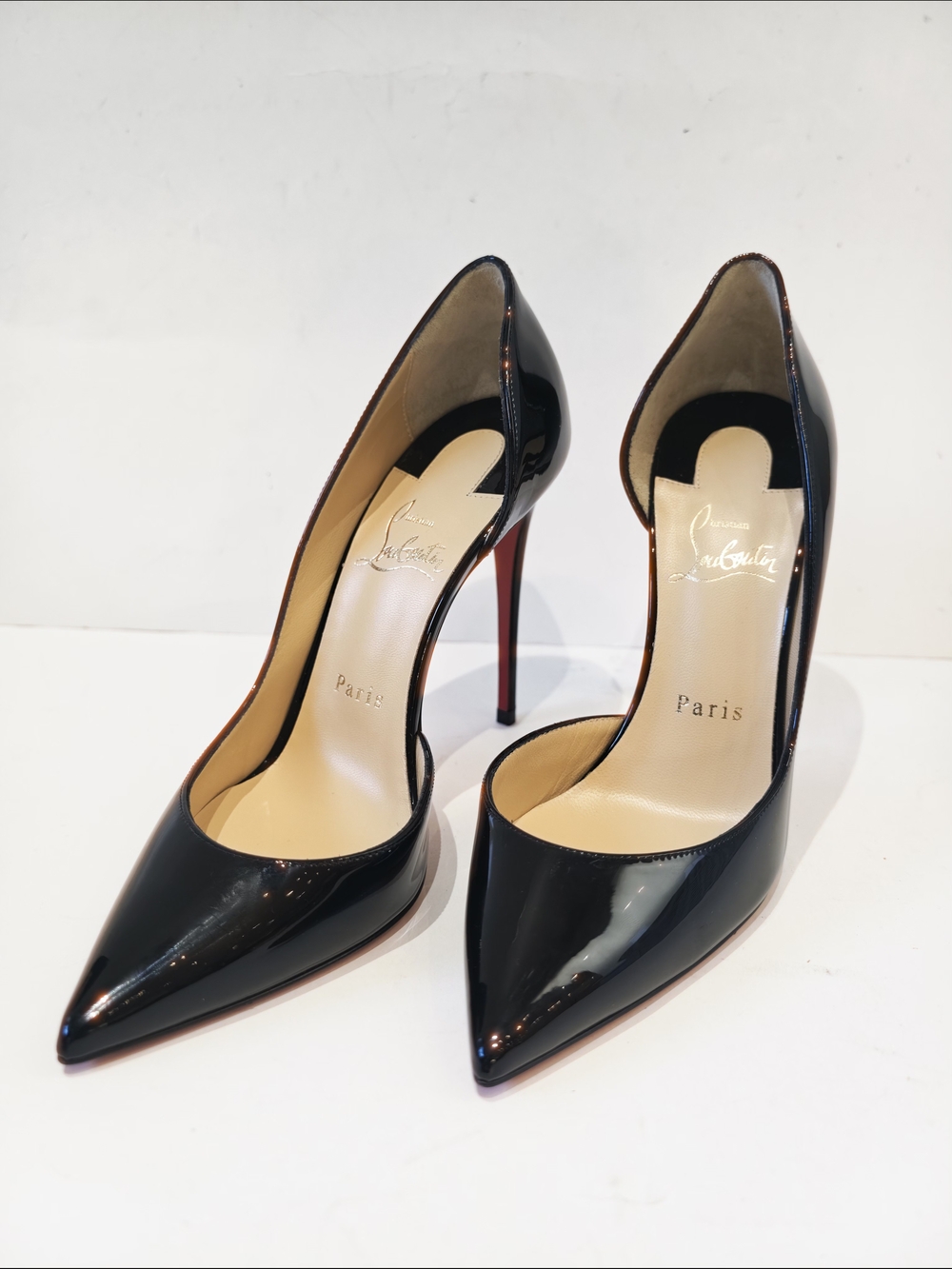 Christian Louboutin Iriza 100 Patent Leather D'Orsay Pumps - Picture 3 of 10